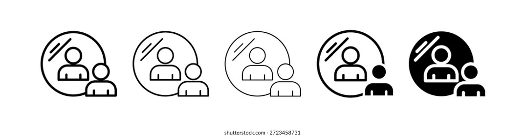 Reflejar la ilustración diferente del conjunto de iconos