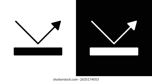 Reflect icon in solid flat trendy design style.