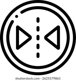 icono de reflejo. Diseño De Estilo Lineal Delgado Aislado Sobre Fondo Blanco