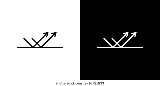 Refleja los iconos del Vector blanco y negro, conjunto de iconos de línea.