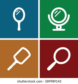 reflect icons set. Set of 4 reflect filled icons such as 