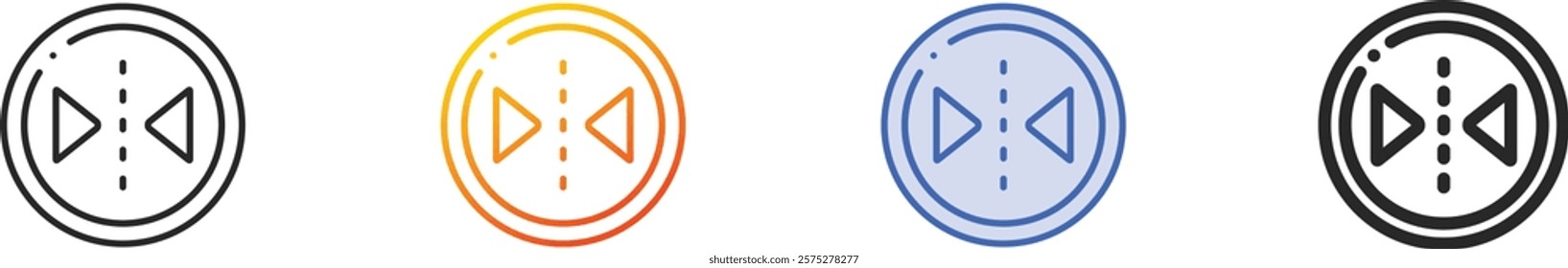 reflect icon.Thin Linear, Gradient, Blue Stroke and bold Style Design Isolated On White Background