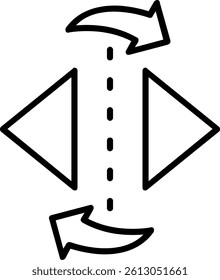 Reflect Line Vector Icon Design