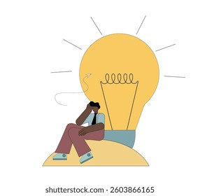 Reflect on idea. Conceive your idea.  Reflection. Think about it. Messedge 