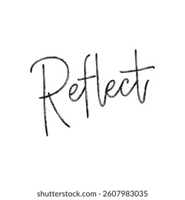 Reflect text on white background.