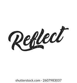 Reflect text on white background.