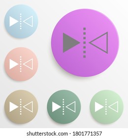 reflect tool badge color set. Simple glyph, flat vector of web icons for ui and ux, website or mobile application