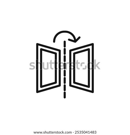 Reflect tool icon Isolated flat vector in outline