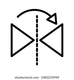 Reflect tool icon linear logo mark in black and white