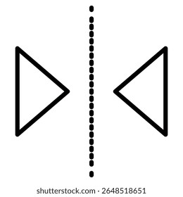 Reflect tool icon Outline isolated logo mark
