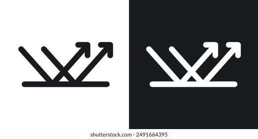 Reflect vector icon set in solid style.