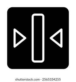 Reflect Vertical Icon, Design Concept.