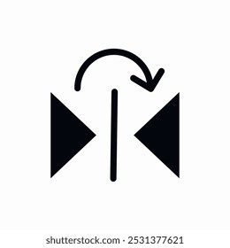 reflect vertical icon sign vector