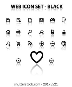 Reflect Web Icon Set (Black)