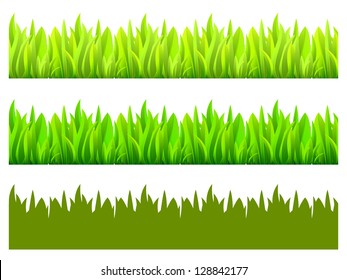 Reflected vector grass pattern