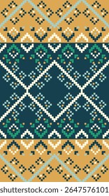 Reflecting the energy of modern design culture this pixel textile features abstract forms flowing grids and vibrant hues crafted to inspire emotion movement and innovation on fabric surfaces