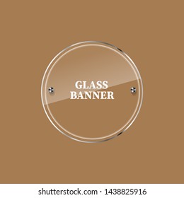 	
Reflecting glass banner. Gloss rectangle reflection 3d panel texture or clear window on transparent display background vector frame