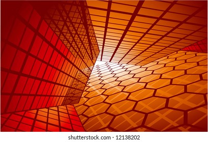 Reflection abstract #5. Vector.