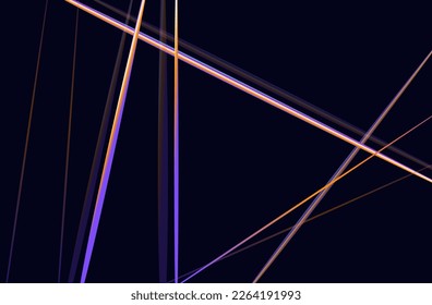 Reflektionsstrahl, Linse. Regenbogenspektrum, Blitz des hellen Kristalllichtstrahls, ein leuchtender Laserstrahl. Flicker und Fokus, glänzen durch das Prisma des Objektivs, gebrochene Lichtlinie. Vektorgrafik.