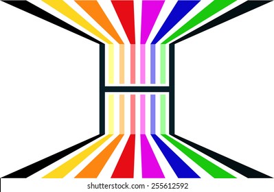 Reflection of the color bar.