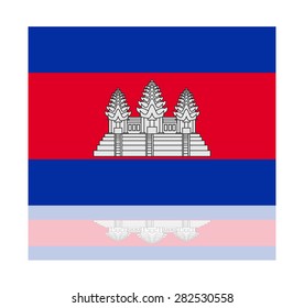 reflection flag cambodia