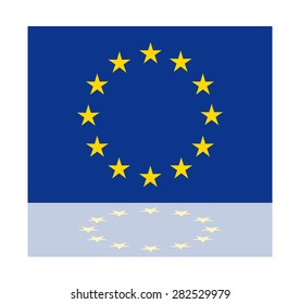 reflection flag european union 