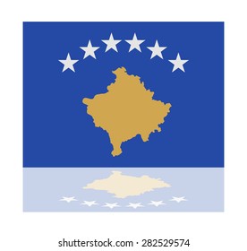 reflection flag kosovo 