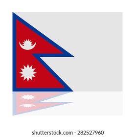 reflection flag nepal 