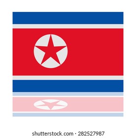 reflection flag north korea 