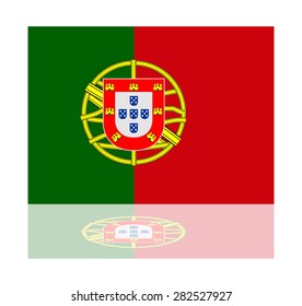 reflection flag portugal 