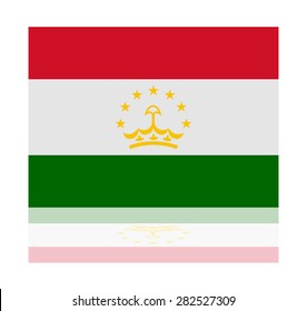 reflection flag tajikistan 