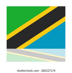 reflection flag tanzania 