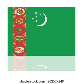 reflection flag turkmenistan 