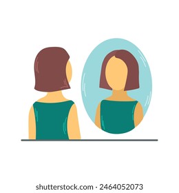 Reflection icon clipart avatar logotype isolated vector illustration