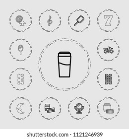 Reflection icon. collection of 13 reflection outline icons such as mirror, drink, motorcycle, domino, lotto, 7 number, sphere. editable reflection icons for web and mobile.