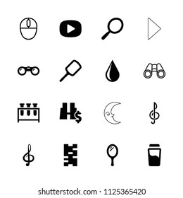 Reflection icon. collection of 16 reflection filled and outline icons such as mirror, water drop, domino, treble clef, play. editable reflection icons for web and mobile.