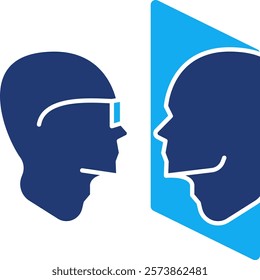 Reflection Icon - Dual Tone Style - Critical Thinking Theme