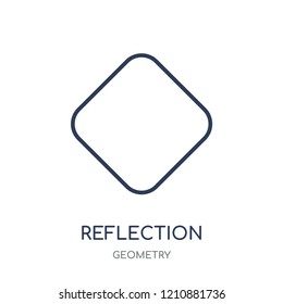 Reflection icon. Reflection linear symbol design from Geometry collection. Simple outline element vector illustration on white background.