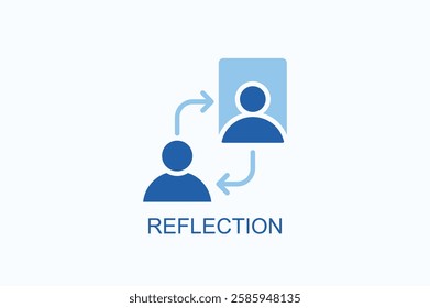 Reflection Icon Or Logo Isolated Illustration