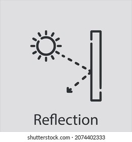 reflection icon vector icon.Editable stroke.linear style sign for use web design and mobile apps,logo.Symbol illustration.Pixel vector graphics - Vector
