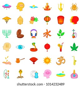 Reflection icons set. Cartoon set of 36 reflection vector icons for web isolated on white background