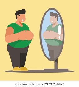 Reflexion in der Spiegel-Pubdomainvectors.orgvektordesign-Illustration