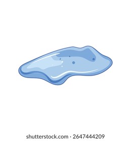 reflection puddle cartoon. shallow wet, mud small, temporary pool reflection puddle sign. isolated symbol vector illustration