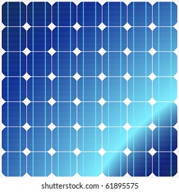 Reflection in solar panels. Vector.