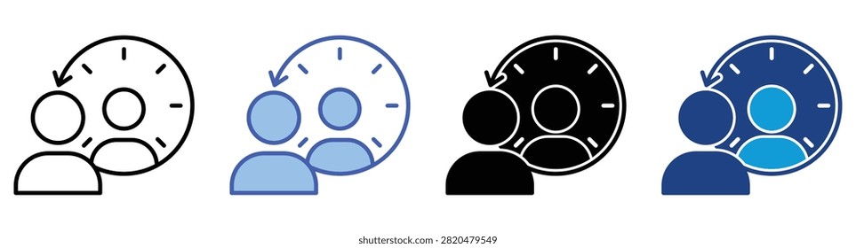 Reflection Time icon set multiple style