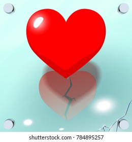 The reflection of the torn heart. another side of love. behined love vector
