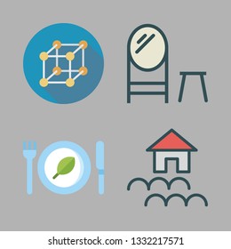 reflection vector icon set