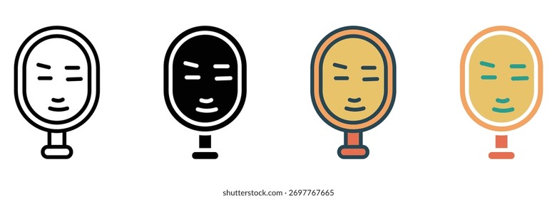 Icono de Web de reflexión colección de estilo múltiple