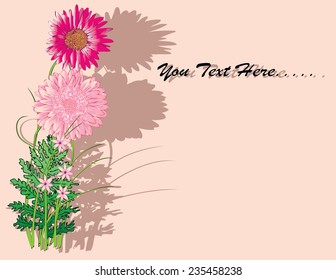 Reflections on a background of flowers,Spring background for the design of flowers. Vector illustration,Template frame design for card. Vintage Lace Doily
