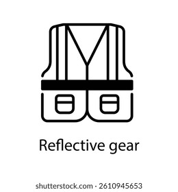 Reflective gear vector icon stock illustration